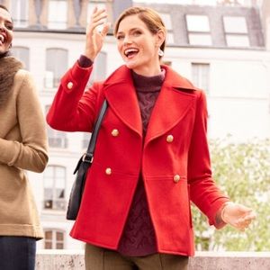 Red Talbots Pea Coat